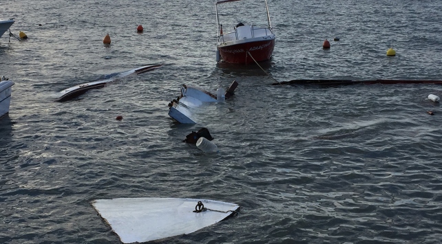 Lodos balıkçı teknelerini batırdı