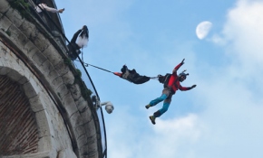 Galata Kulesi'nden tarihi atlayış