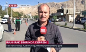 TRT Muhabiri Yılmaz Aslan, İran-Irak sınırında meydana gelen depreme ilişkin son durumları aktardı