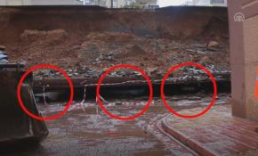 İstinat duvarı park halindeki araçların üzerine çöktü