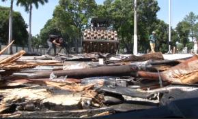 Brezilya'da 2 binden fazla tabanca ve tüfek silindir ile ezildi