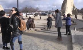 Yeni yılda Kapadokya'da turist yoğunluğu