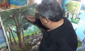 Kamyon şoförü babanın resim tutkusu