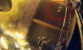 ABD'de nefes kesen kurtarma anı