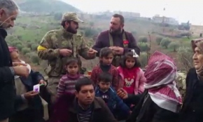 ÖSO Afrin'de yöre halkına gıda, giyecek ve ilaç yardımı yapıyor