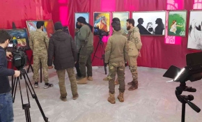 Azez'de, ÖSO birliklerinin resimlerinden oluşan sergi açıldı