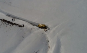 Ordu'da sürdürülen kar temizleme çalışmaları havadan görüntülendi