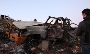 Afrin'de intihar saldırısı girişimi tank atışıyla engellendi