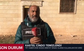 Teröristlerin sözde emniyet ofisi olarak kullandığı binayı TRT Haber görüntüledi