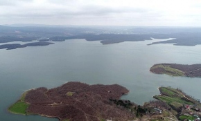 İstanbul barajlarındaki doluluk oranı havadan görüntülendi