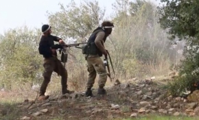 Afrin'de ele geçirilen terör kampındaki çatışmanın görüntüleri