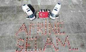 112 personelinden 'Afrin'e Selam'