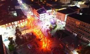 Tokat'ta Mehmetçiğe meşaleli destek