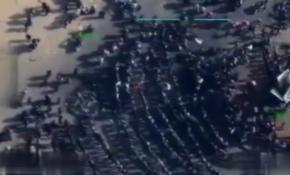 "Türk ordusu bizi de kurtarsın" diyen Tel Rıfat halkı havadan görüntülendi