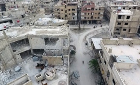 Doğu Guta'daki zorunlu tahliyeler havadan görüntülendi