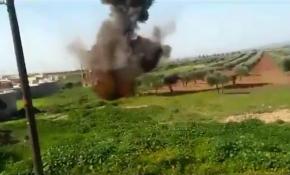 Cinderes'te el yapımı patlayıcının imha edilme anı kamerada