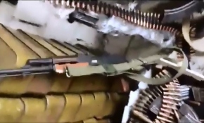 Afrin'de YPG/PKK'nın mühimmat deposu ele geçirildi