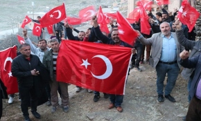 Siirt'te terör örgütüne tepki yürüyüşü