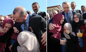 Öğrenciler Cumhurbaşkanı Erdoğan'ı görünce gözyaşlarını tutamadı