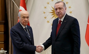 Cumhurbaşkanı Erdoğan-Bahçeli görüşmesinden ilk görüntüler
