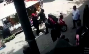 Motosiklet sürücüsü hamile kadına saldırdı