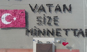 530 öğrenciden Afrin'deki Mehmetçiğe koreografili destek