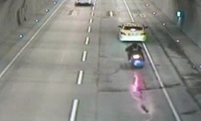 Dolmabahçe Tüneli'ndeki kaza kameraya yansıdı