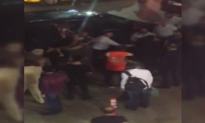 UBER şoförü ve yolcularına saldırı kamerada