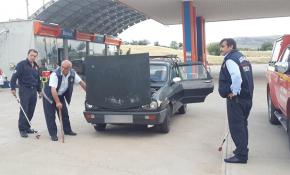 Hareket halindeki otomobilde yılan paniği