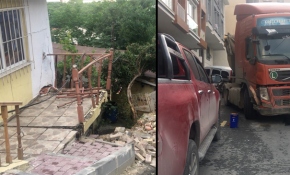 Hafriyat kamyonu İstanbul'da ortalığı birbirine kattı