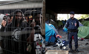Paris'te polis mülteci kampını dağıttı
