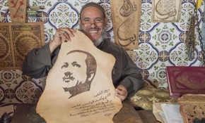 Faslı hattatın Cumhurbaşkanı Erdoğan sevinci