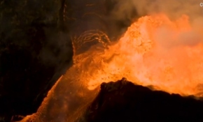 Kilauea Yanardağı'ndan sızan lavlar havadan görüntülendi