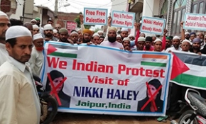 Nikki Haley'in Hindistan ziyaretine protesto