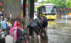 Çin'deki su taşkınları yolları göle çevirdi