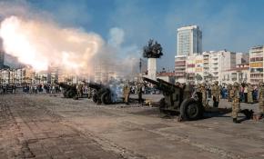 Cumhurbaşkanı Erdoğan için 101 pare top atışı