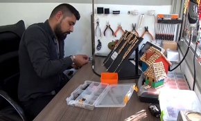 Leblebiden tespih ve bileklik yaptı