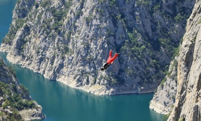 Samsun Şahinkaya Kanyonu'nda nefes kesen dans