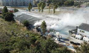 Hadımköy'de bir fabrikanın asit kazanı patladı