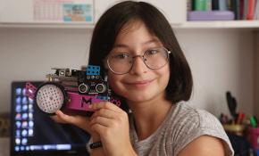 Küçük Mira fabrika işçilerinin işini kolaylaştıracak robot geliştirdi