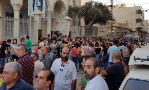 Suriyeli Hristiyanlar terör örgütü YPG/PKK'yı protesto etti