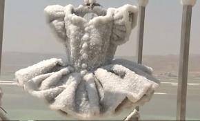 Lut Gölü'nden çıkan tuzdan heykeller