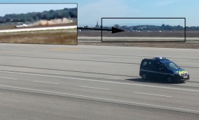 Fransa'da havalimanı pistinde film gibi kovalamaca