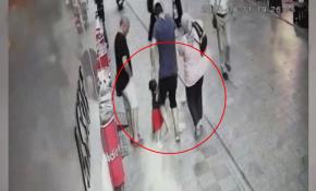 Küçük kızın mucize kurtuluşu kamerada