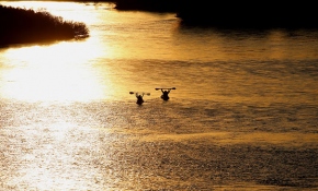 Meriç Nehri'nde gün batımı yolculuğu