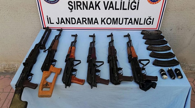 Şırnakta teröristlere ait silah ve mühimmat bulundu