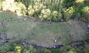 Aşiret düğününde halay ile Türkiye haritası oluşturuldu