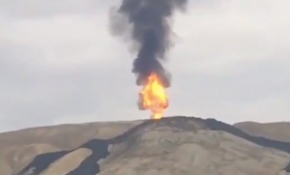 Azerbaycan'da çamur volkanı patladı