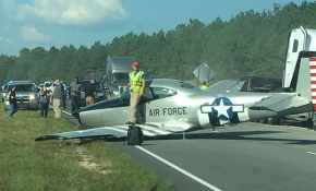 ABD'de bir uçak otoyola acil iniş yaptı