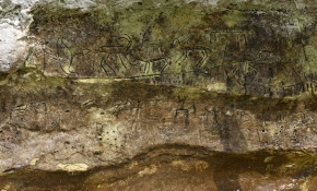 Atatürk Barajı kıyısında Paleolitik Dönem kaya resimleri bulundu